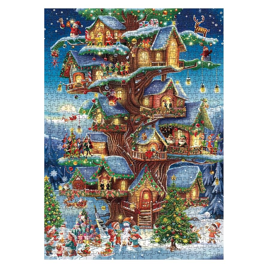 Amazon | クリスマスツリー ツリーハウス パズル 大人用 1000